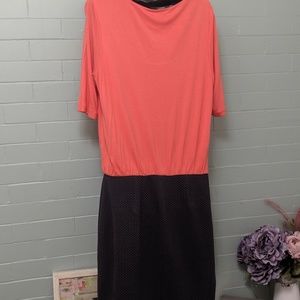 Boden work dress, gray and salmon size 12